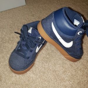 Dark denim Nike toddler shoes